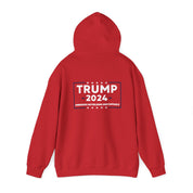 Unisex Heavy Blend Trump 2024 Hoodie -  Patriotic Republican, Unbroken, Unyielding, Unstoppable