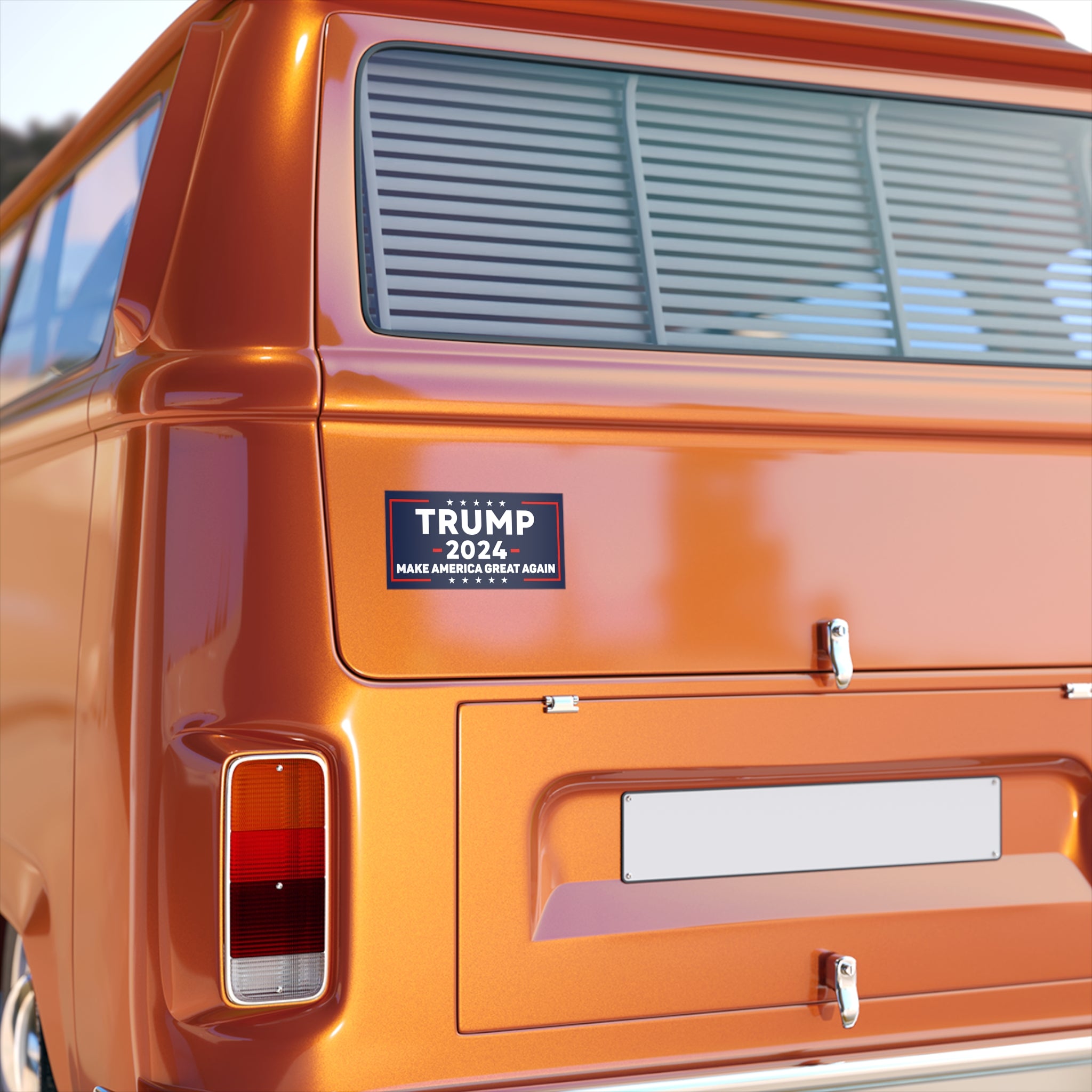 Trump 2024 Bumper Sticker - Make America Great Again - Durable Vinyl, Indoor/Outdoor Use