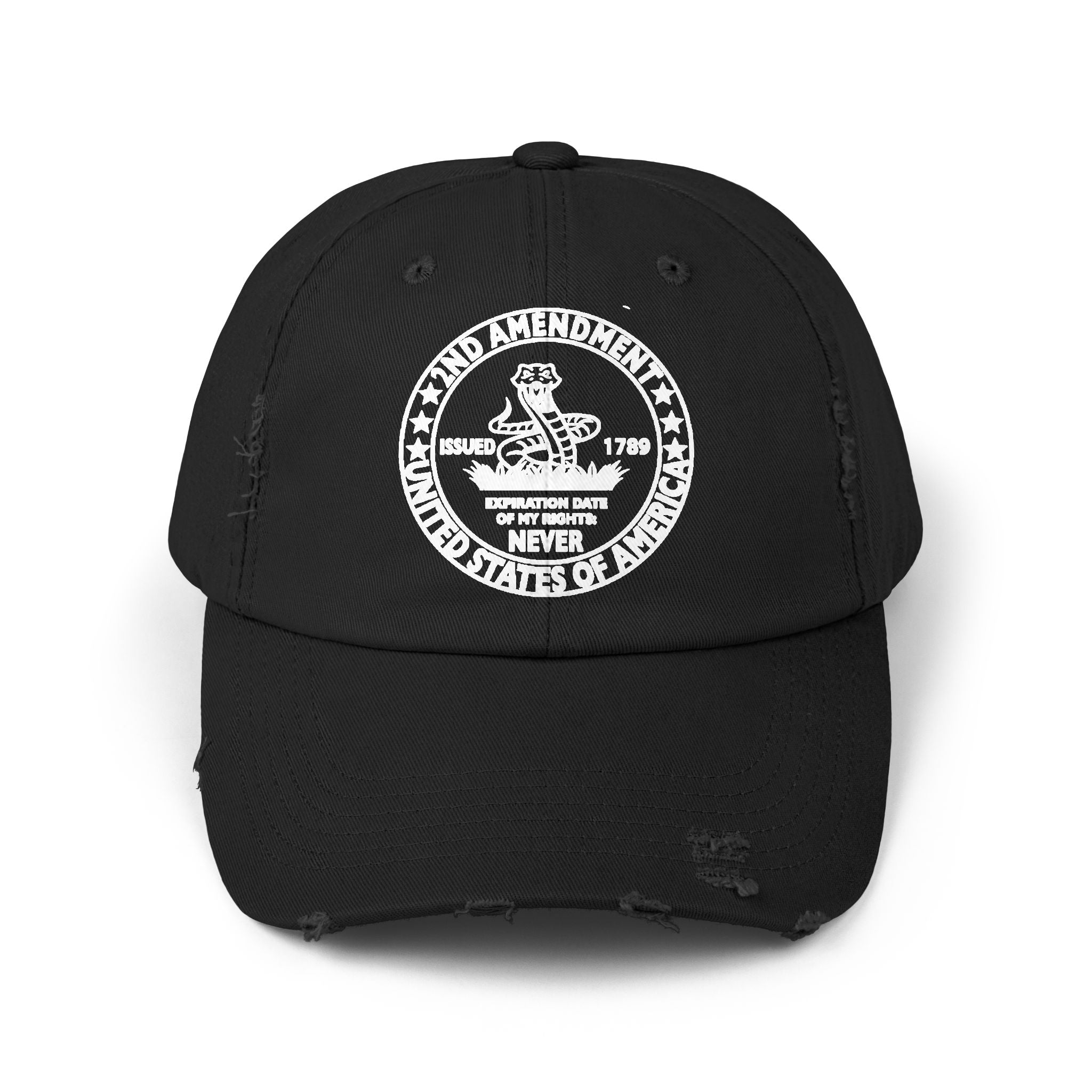 Distressed Low-Profile Cap - 100% Cotton Twill, Patriotic Republican, 2nd Amendment Gun Owner Rights