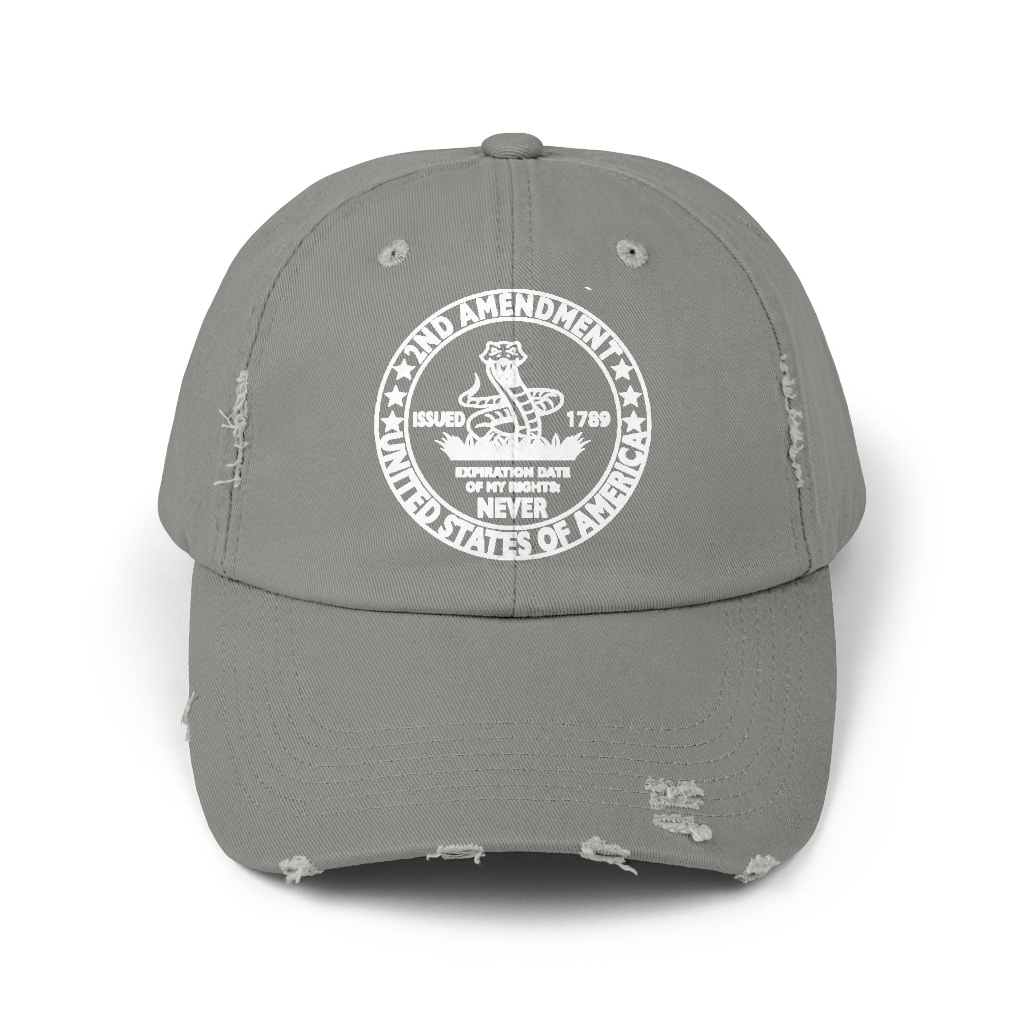 Distressed Low-Profile Cap - 100% Cotton Twill, Patriotic Republican, 2nd Amendment Gun Owner Rights