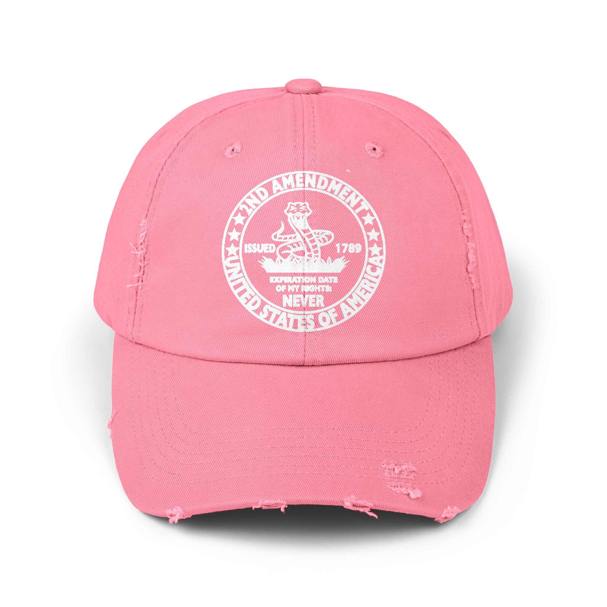 Distressed Low-Profile Cap - 100% Cotton Twill, Patriotic Republican, 2nd Amendment Gun Owner Rights