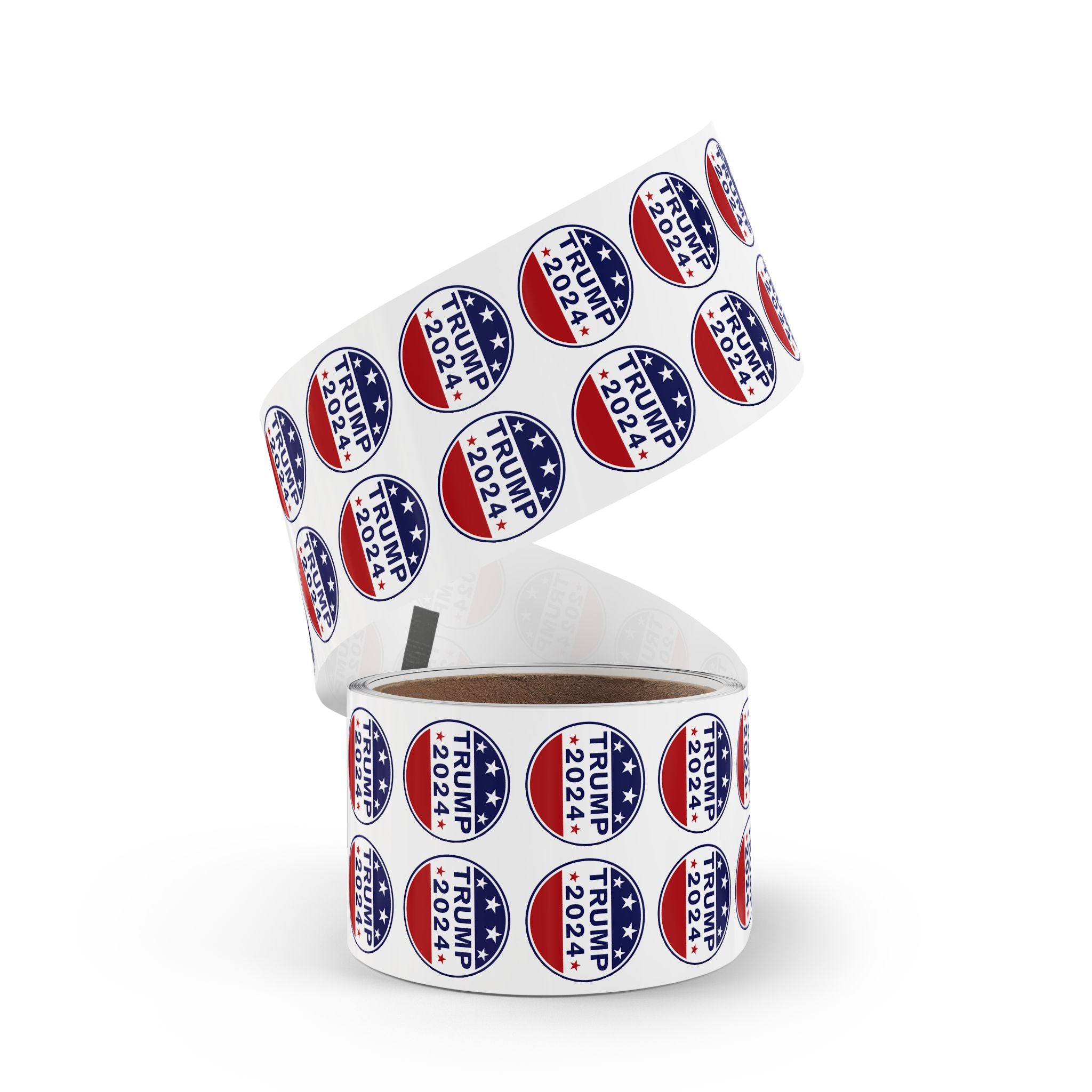 Round Sticker Label Rolls - Weather Proof Republican Party Trump 2024