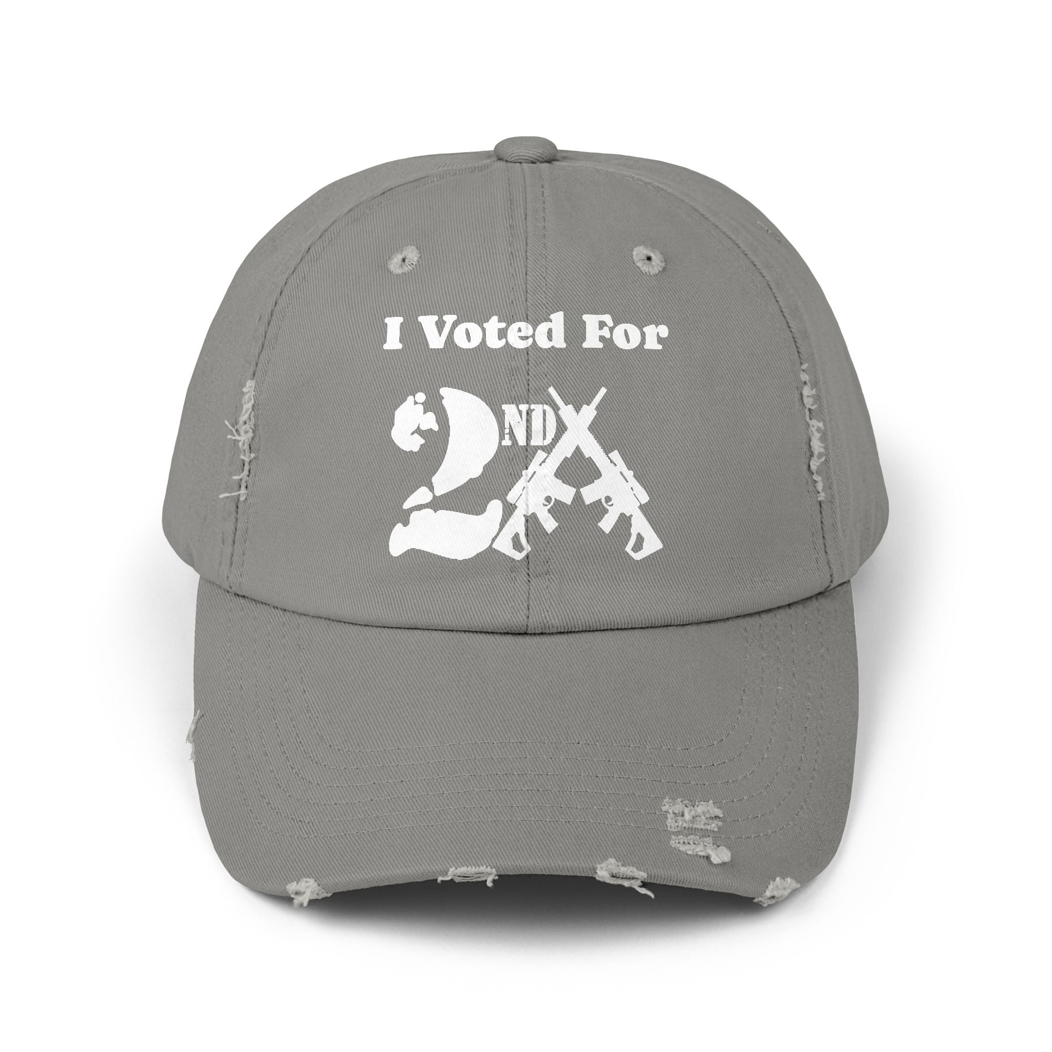 Distressed Low-Profile Cap - 100% Cotton Twill, Patriotic Republican, 2nd Amendment Gun Owner Rights