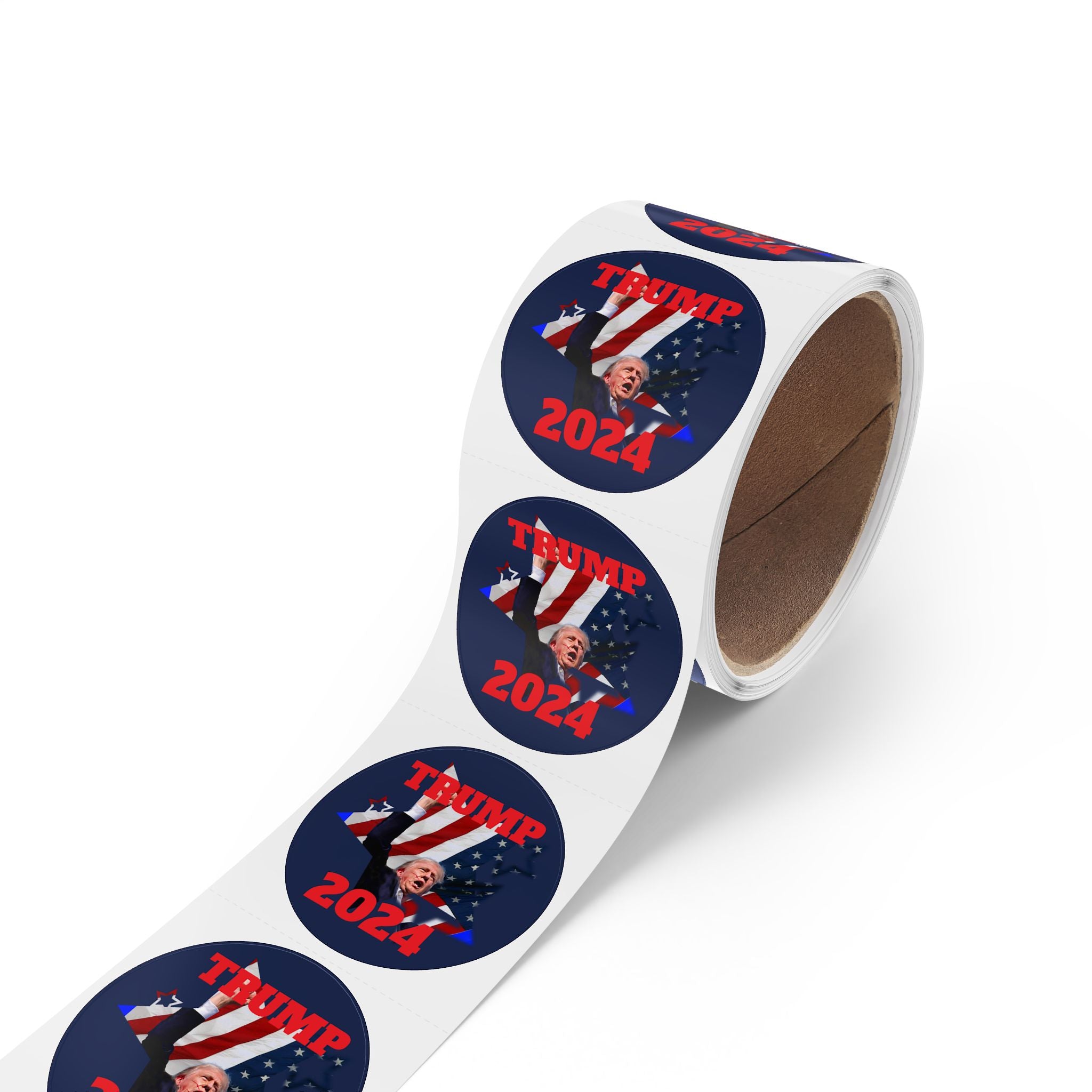 Round Sticker Label Rolls - Weather Proof Republican Party Trump 2024