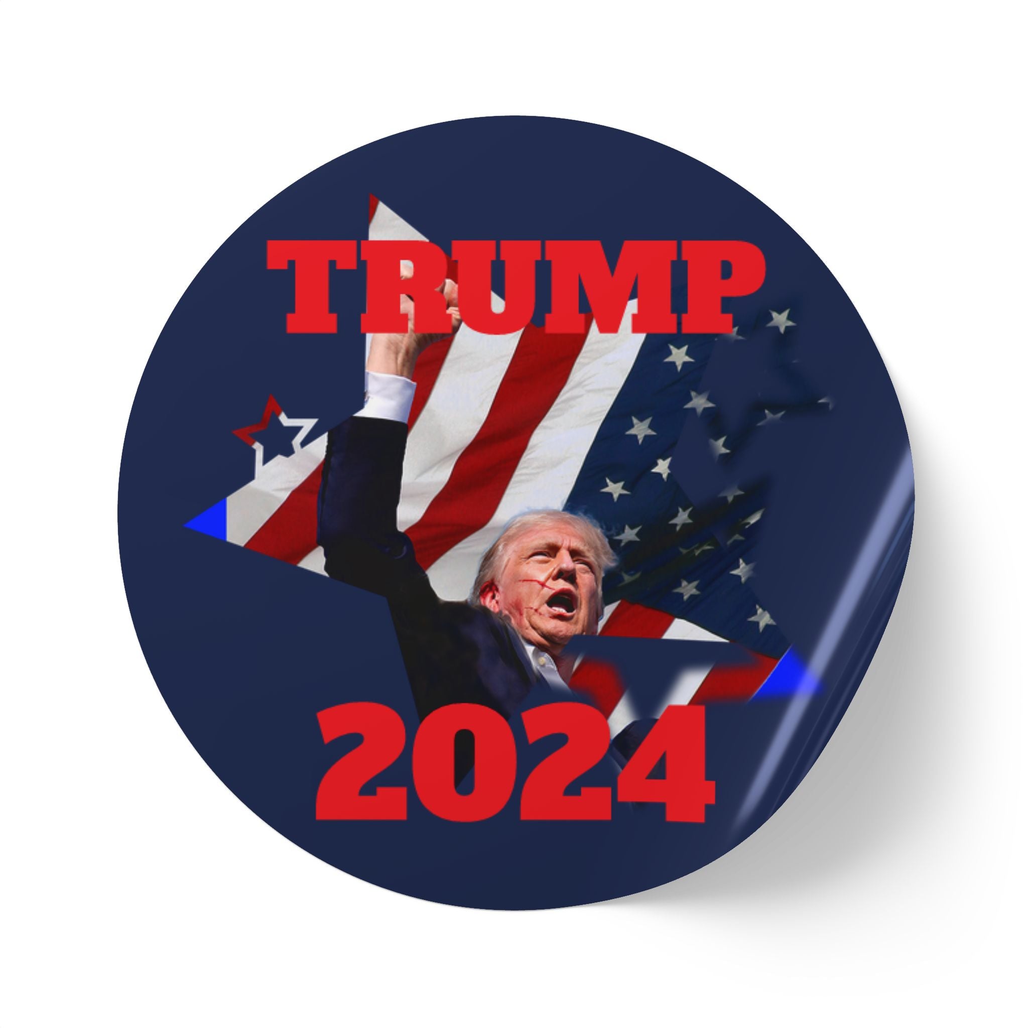 Round Sticker Label Rolls - Weather Proof Republican Party Trump 2024