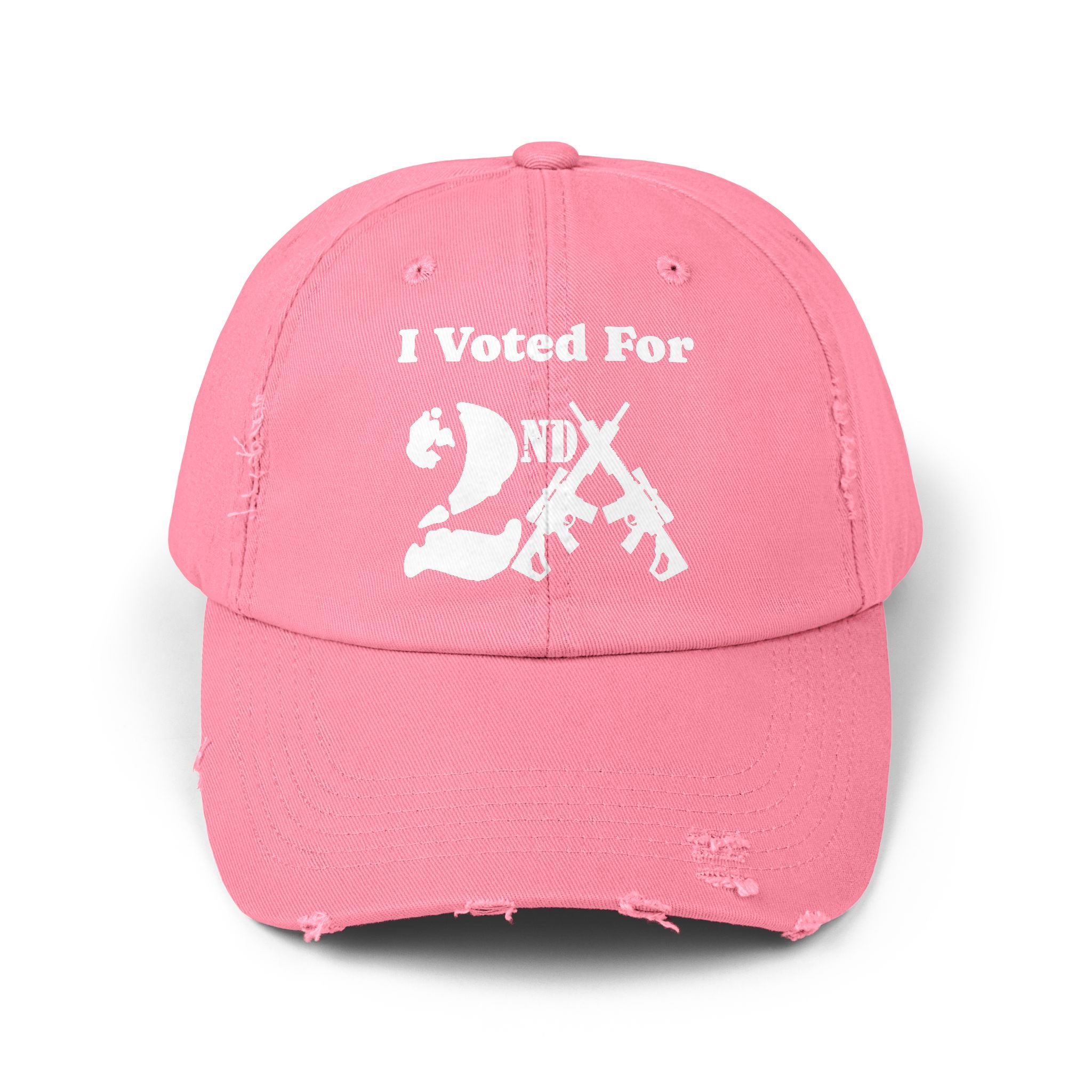 Distressed Low-Profile Cap - 100% Cotton Twill, Patriotic Republican, 2nd Amendment Gun Owner Rights