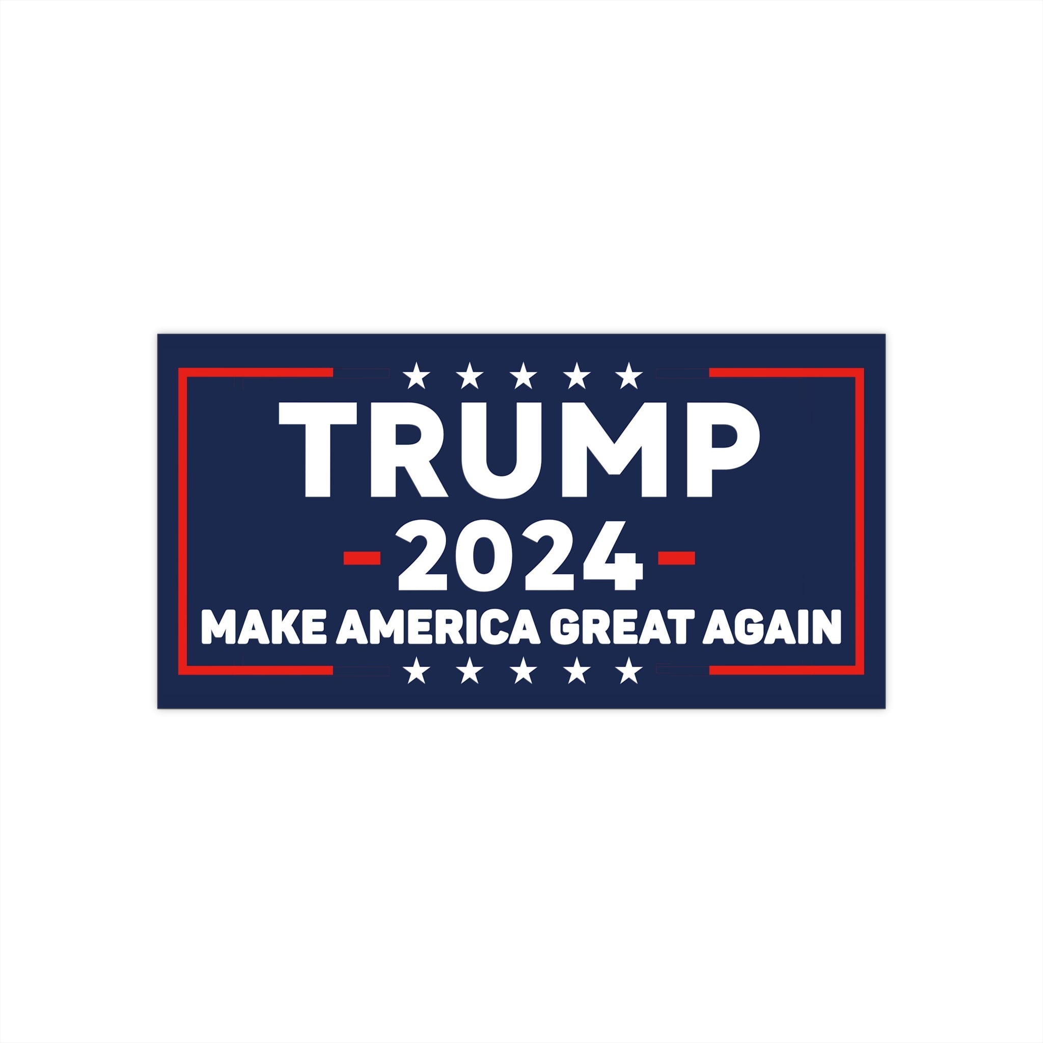 Trump 2024 Bumper Sticker - Make America Great Again - Durable Vinyl, Indoor/Outdoor Use