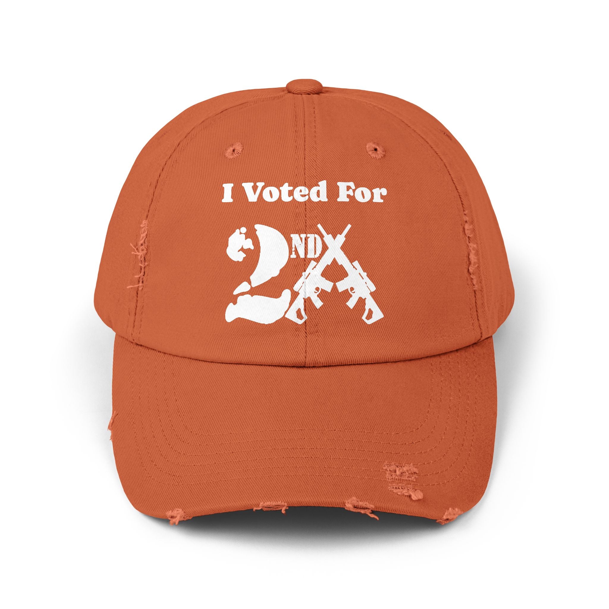 Distressed Low-Profile Cap - 100% Cotton Twill, Patriotic Republican, 2nd Amendment Gun Owner Rights