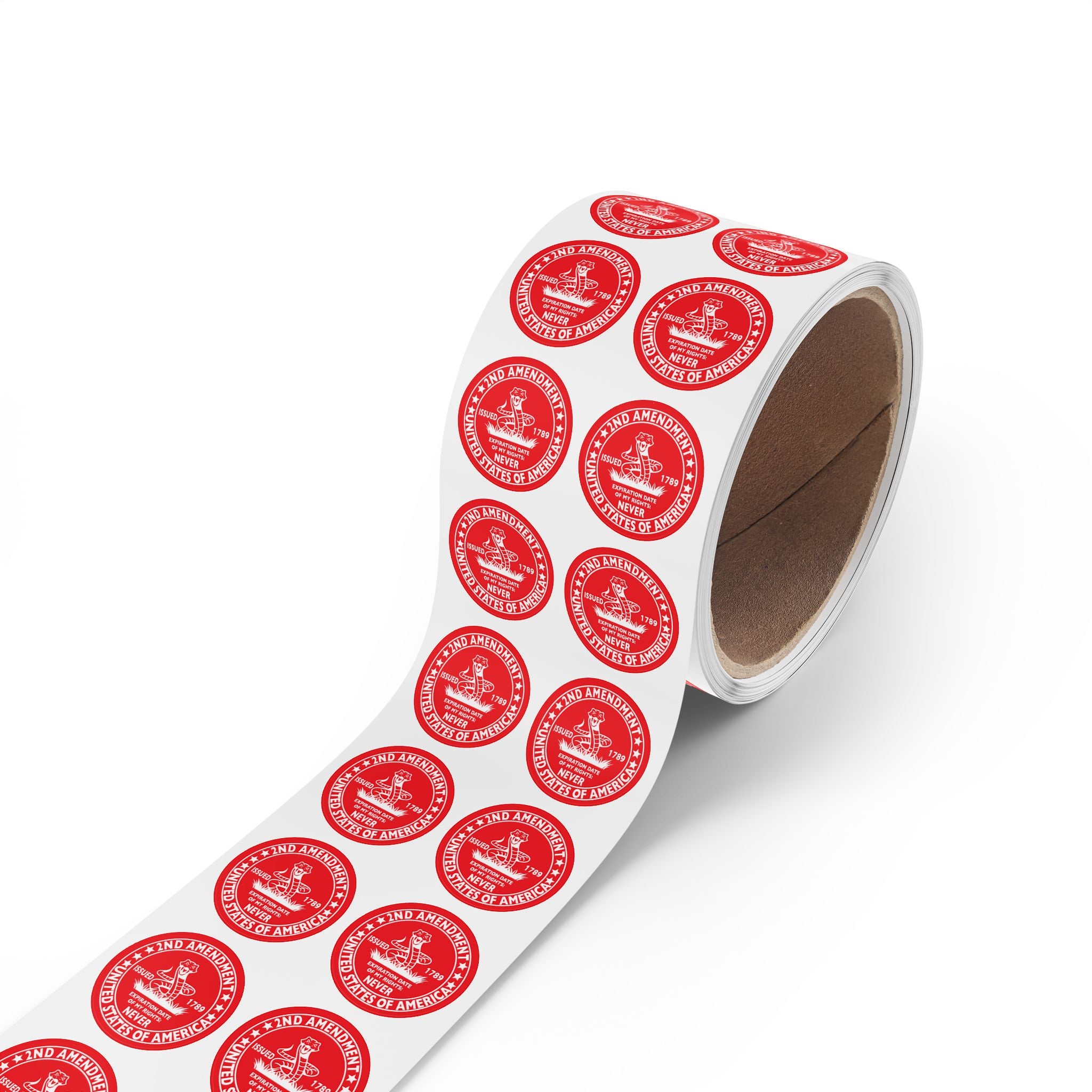 Round Sticker Label Rolls - 2nd Amendment Rights